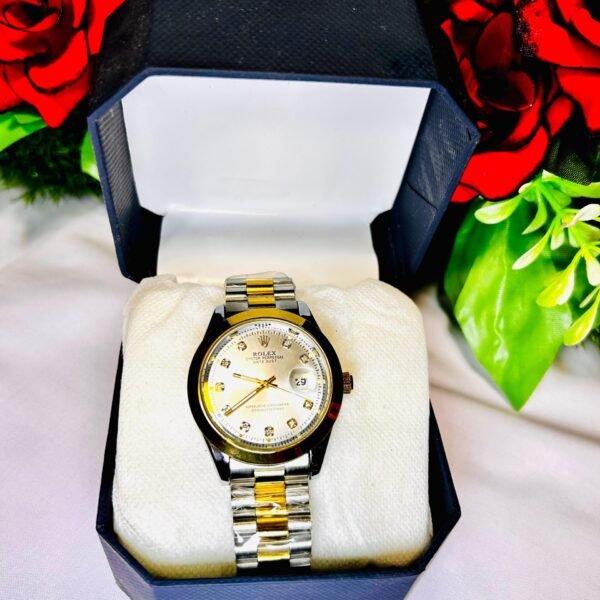 Rolex Luxury A+ Quality Silver Dial  Men Watch - Date & Time
